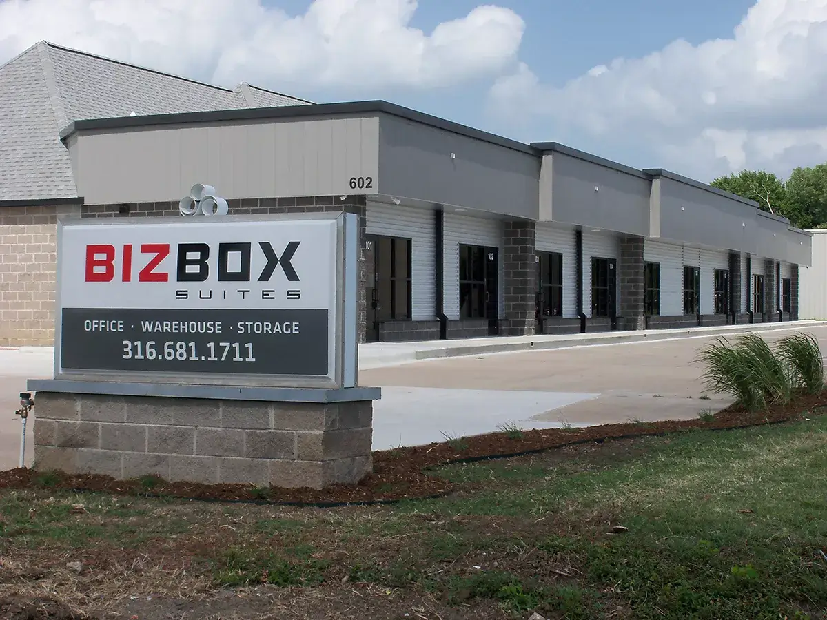 Exterior view of BizBox Suites